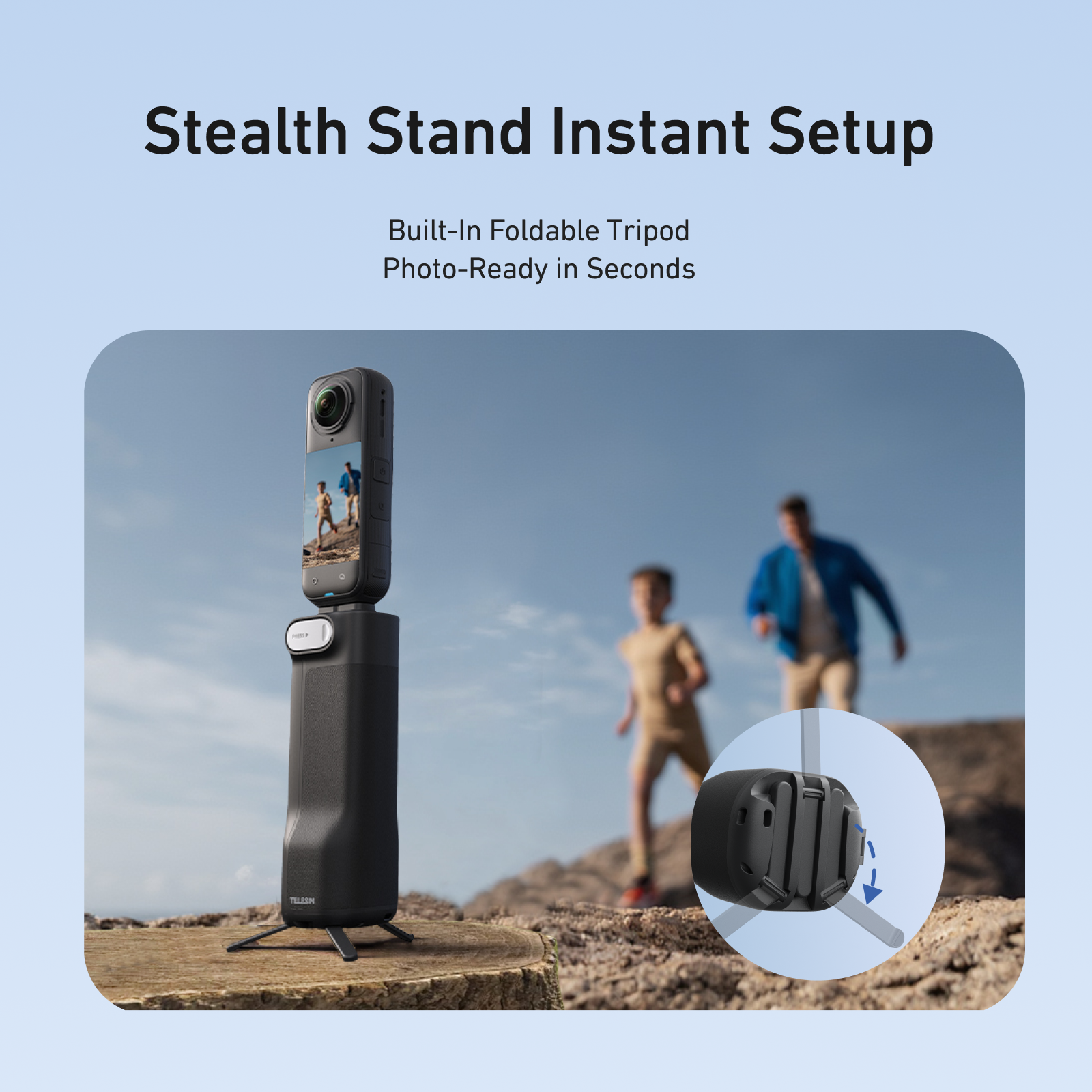 TELESIN Insta360 X5 Foldable Utility Handle