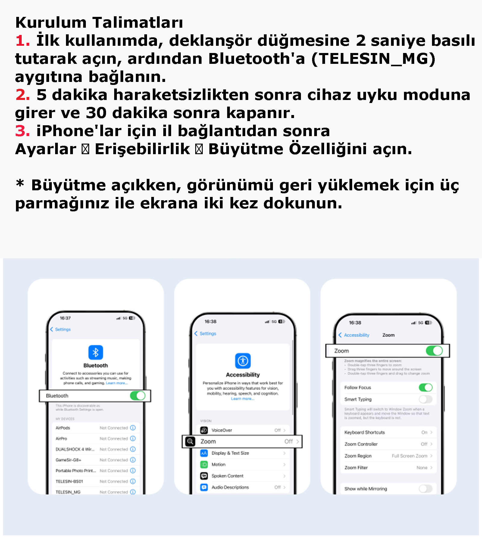 TELESIN MagSafe Pro Shot Grip - kurulum kılavuzu