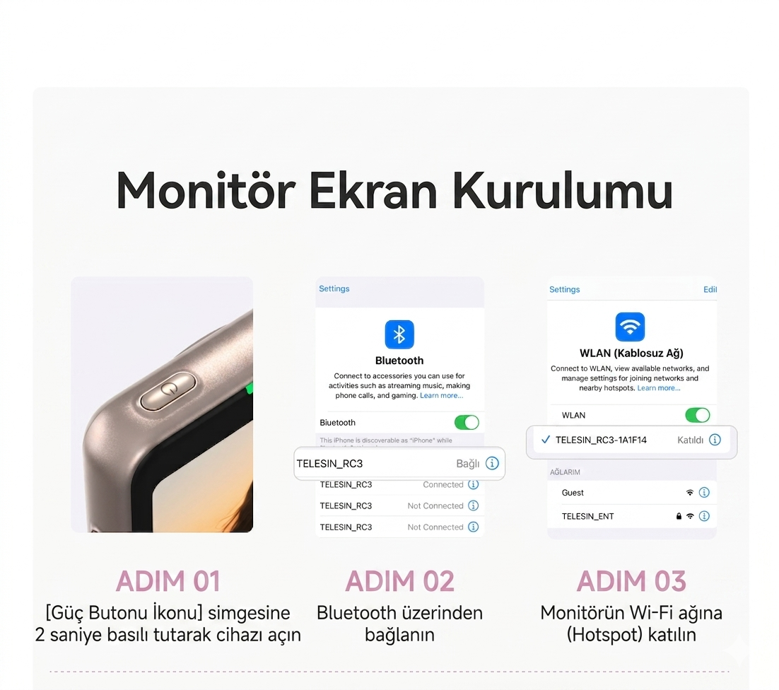 TELESIN MagSafe Selfie Ekranı - kurulumu