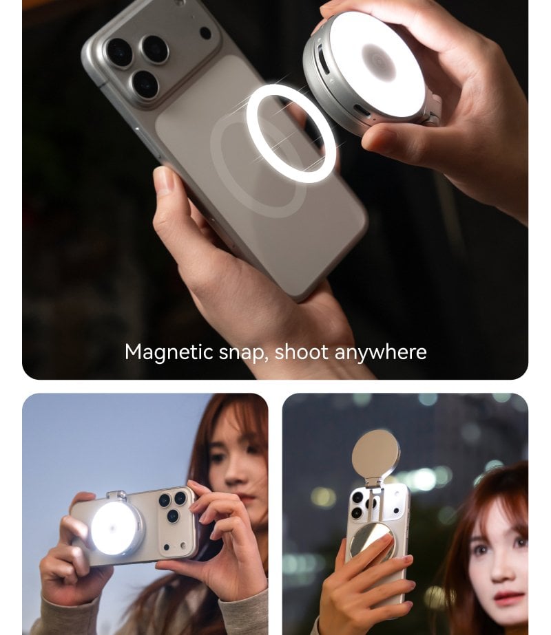 TELESIN Magnetic RGB Selfie Ring Light