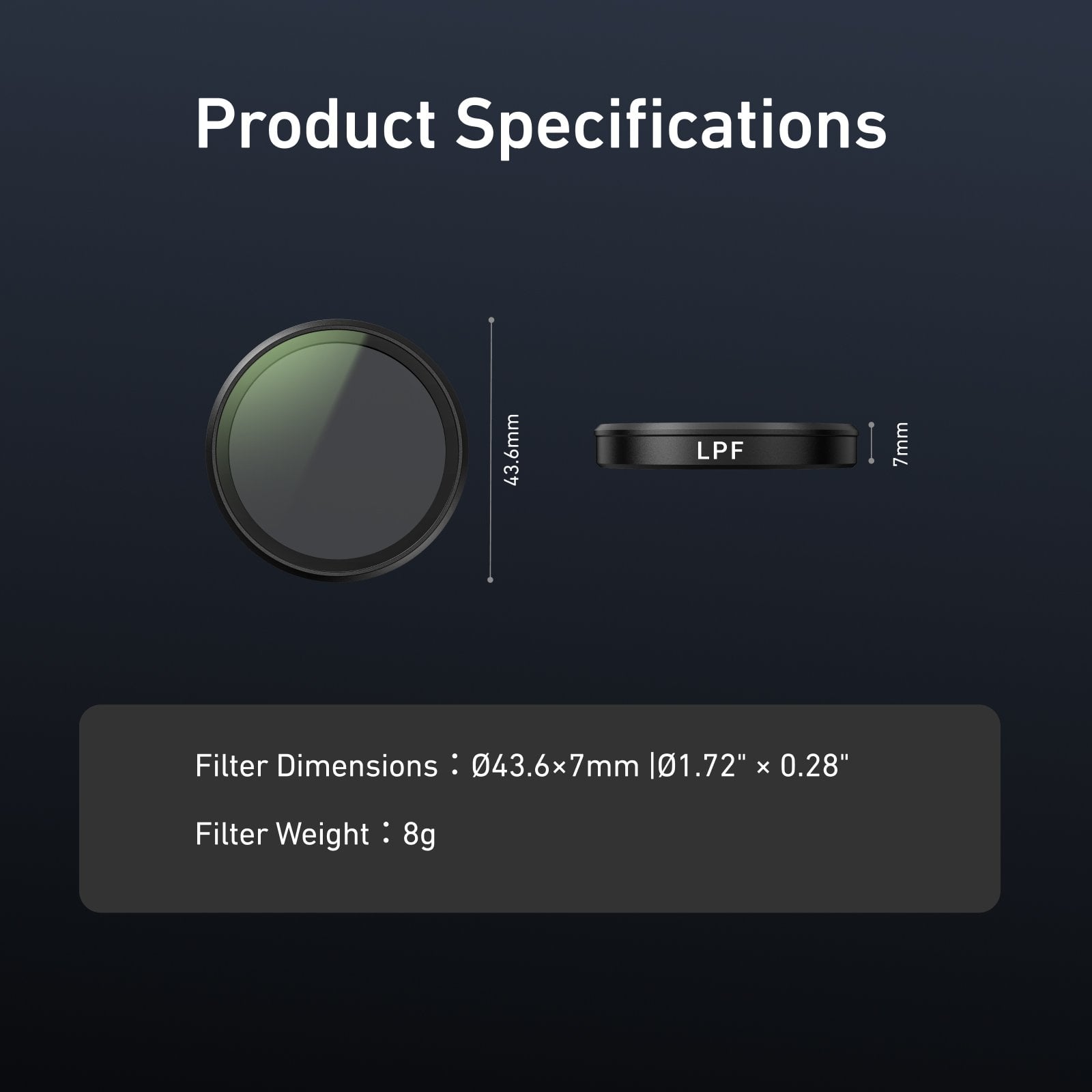 TELESIN Osmo Action 6 Light Pollution Filtre