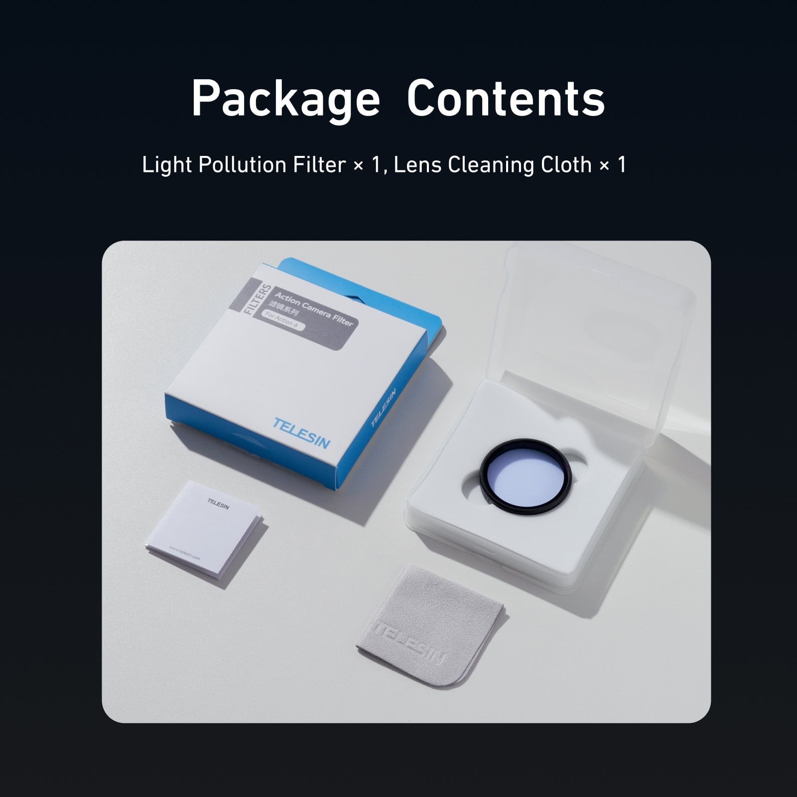 TELESIN Osmo Action 6 Light Pollution Filtre