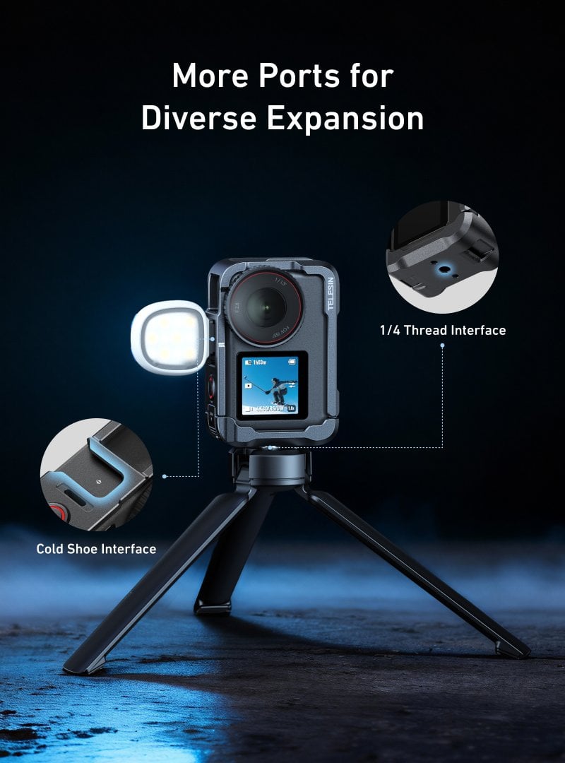 TELESIN Osmo Action 6 Uyumlu Alüminyum Kafes