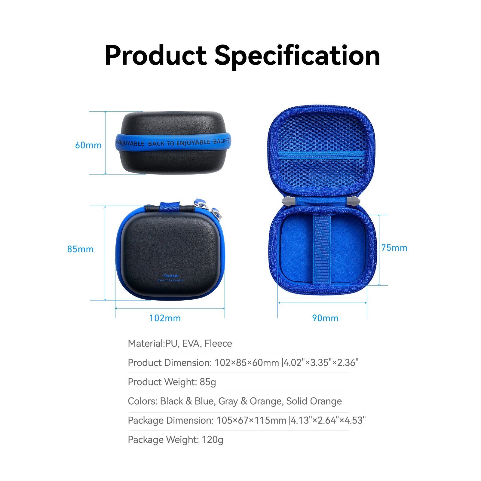 TELESIN Osmo action serisi için taşıma çantası