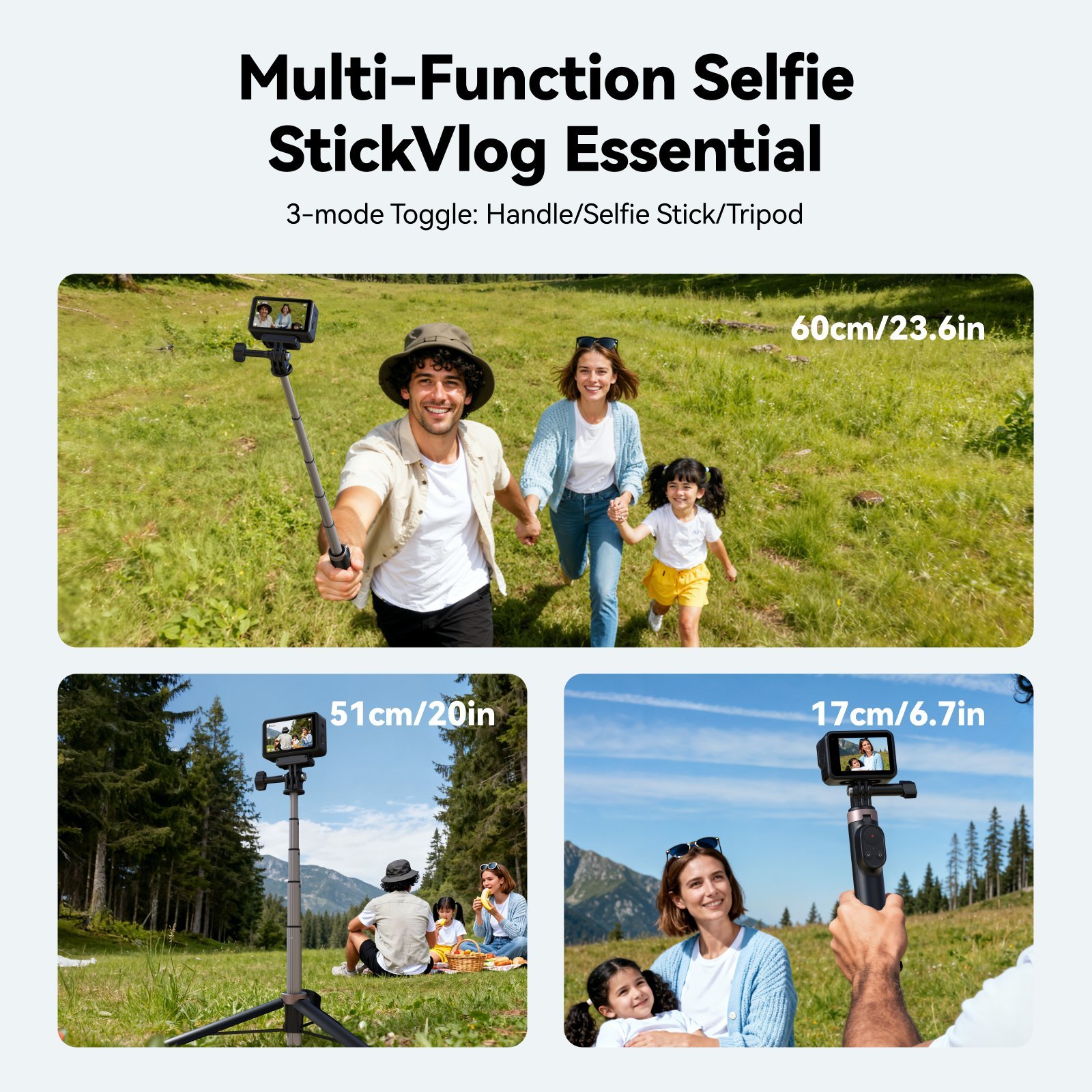 TELESIN Remote Selfie Stick