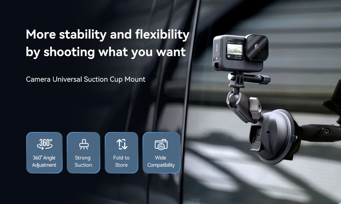 Telesin Aluminum Suction Cup Mount