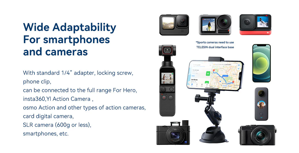 Telesin Aluminum Suction Cup Mount (12)