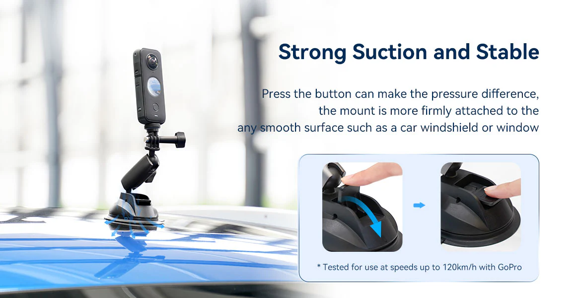 Telesin Aluminum Suction Cup Mount (9)