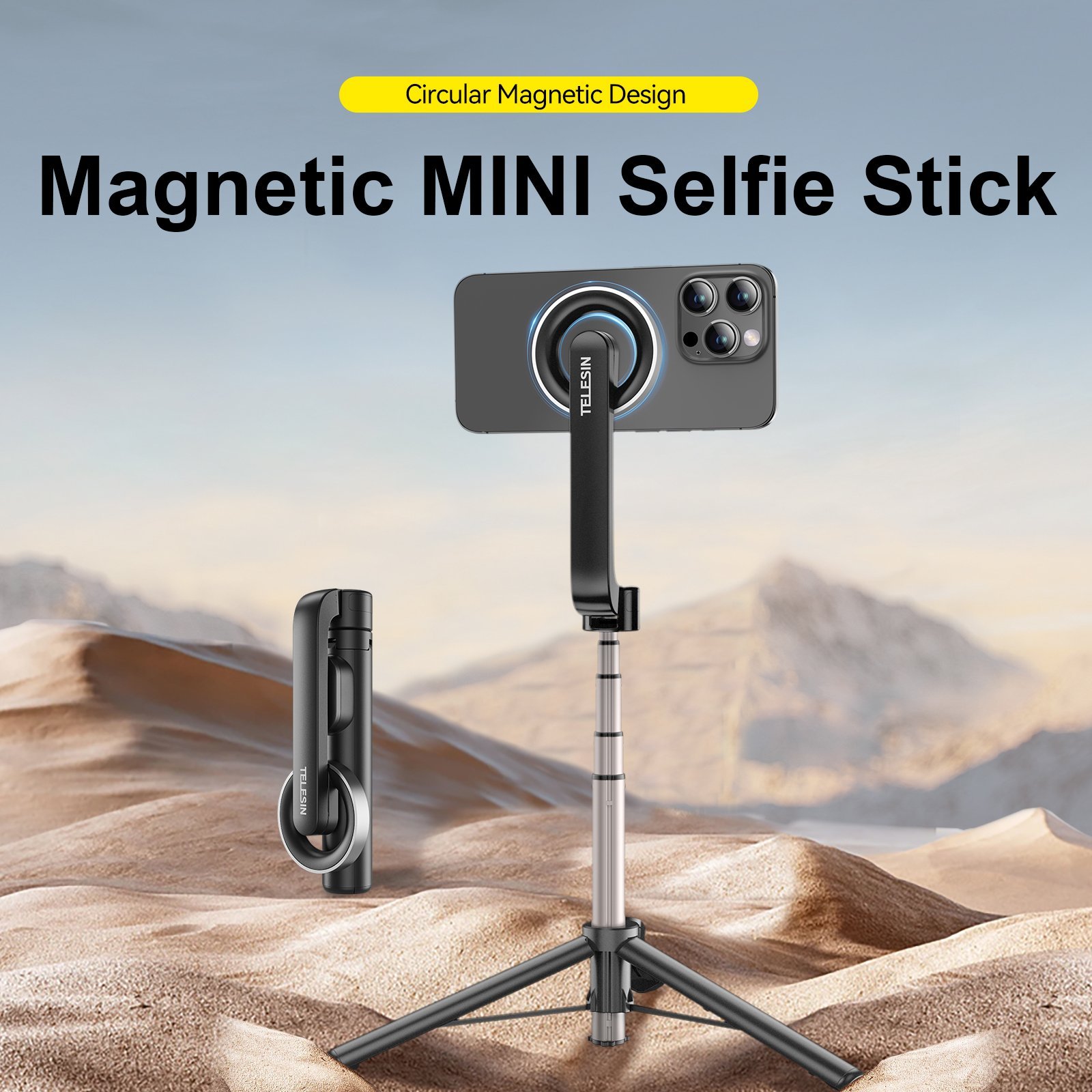 Telesin Mini Magsafe Özellikli Selfie Stick
