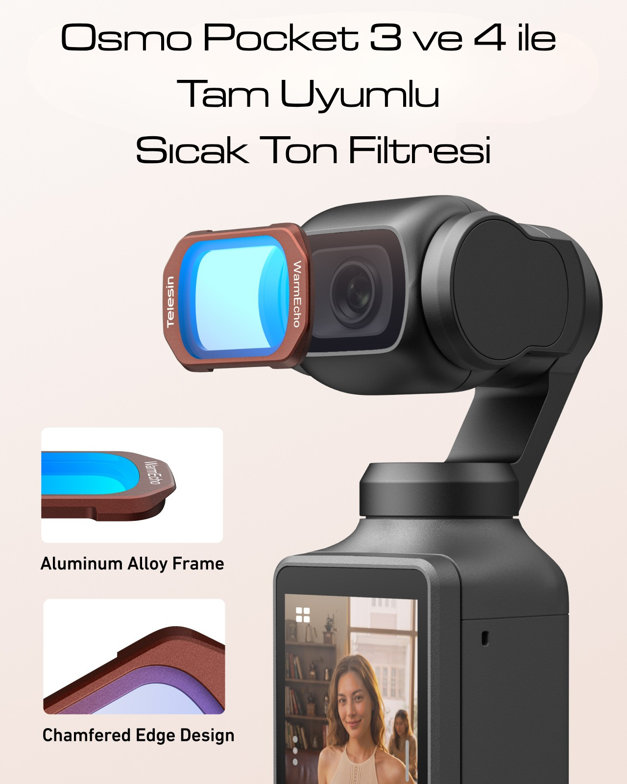 Telesin Osmo Pocket 4 WarmEcho Filtresi