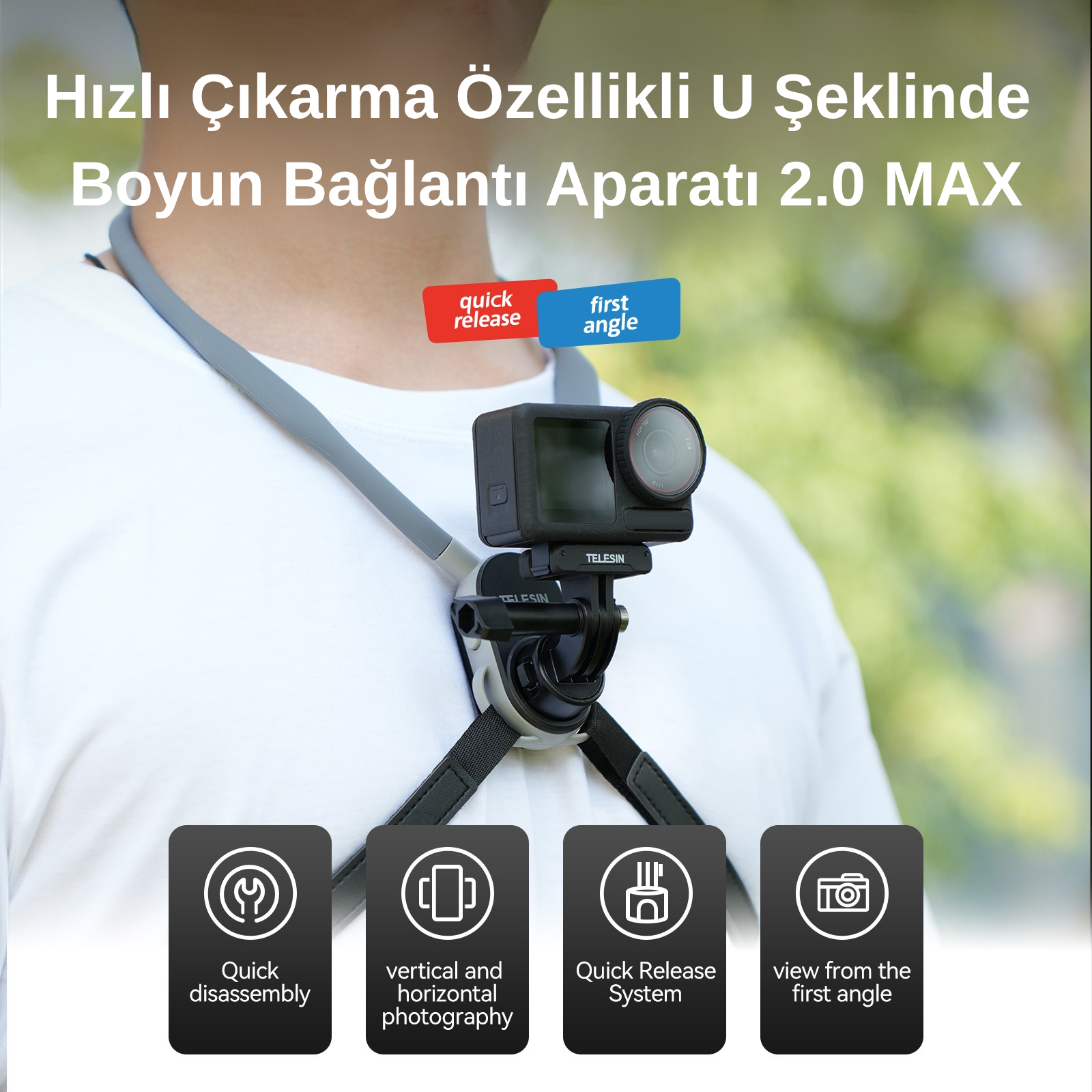 Telesin U Shaped Neck Mount 2.0 (Max) (10)