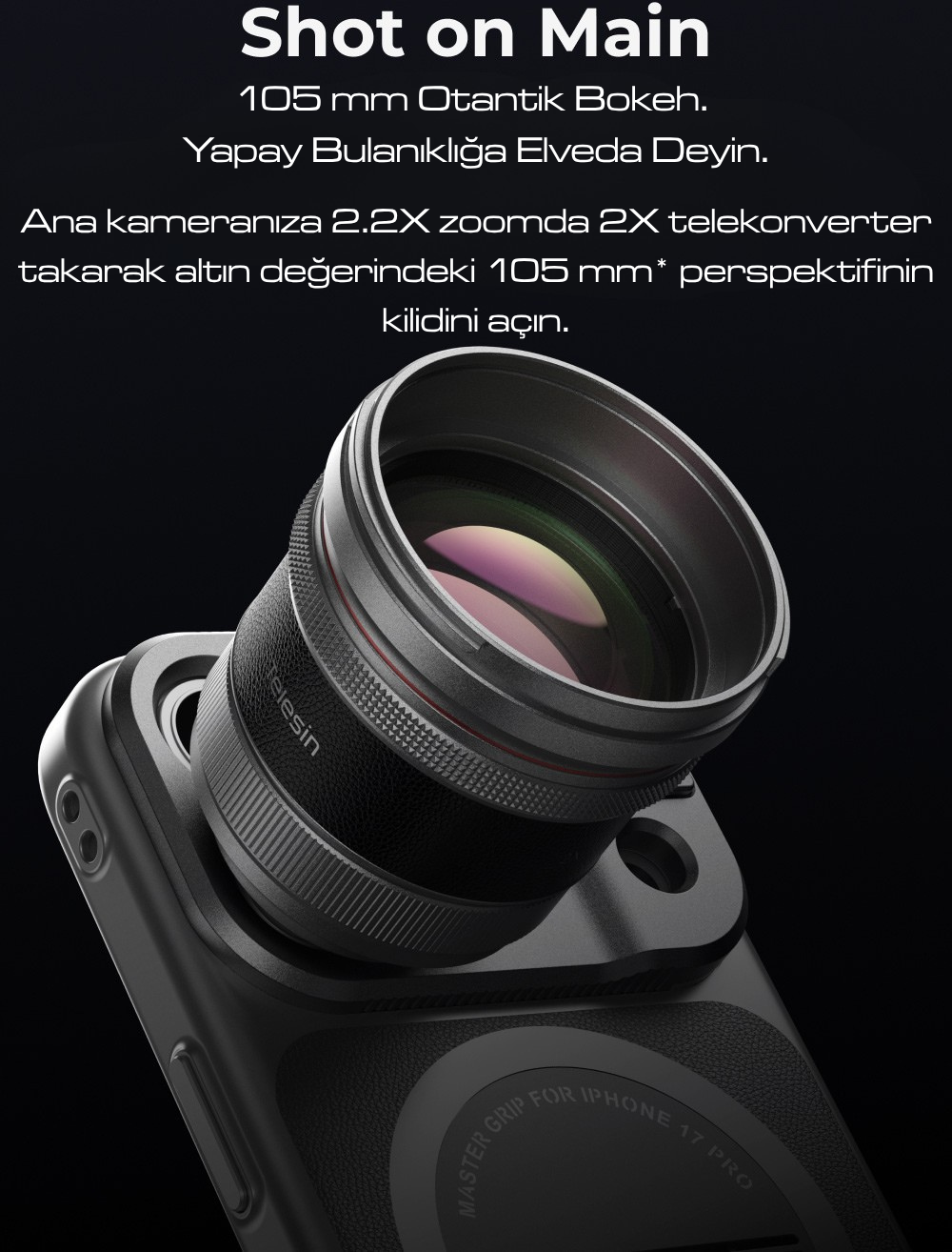 Telesin iPhone 17 Pro MAX için Master Optics Lens
