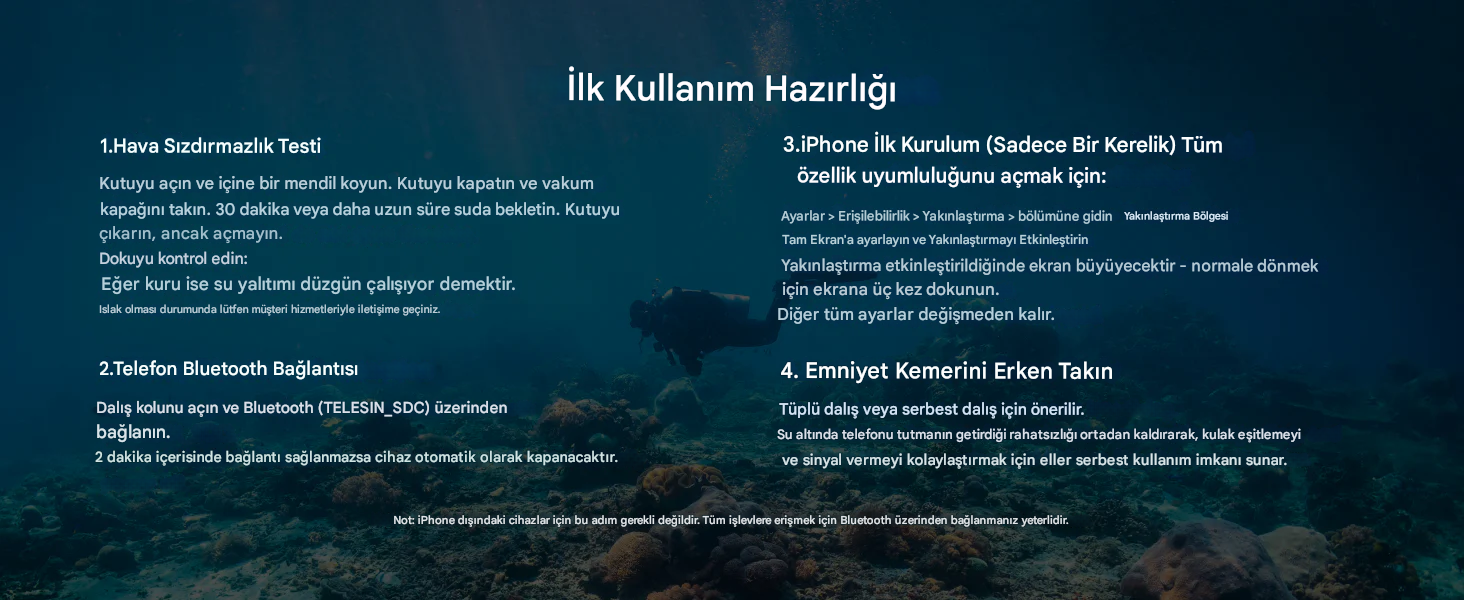 cep telefonu su altı koruma kabı