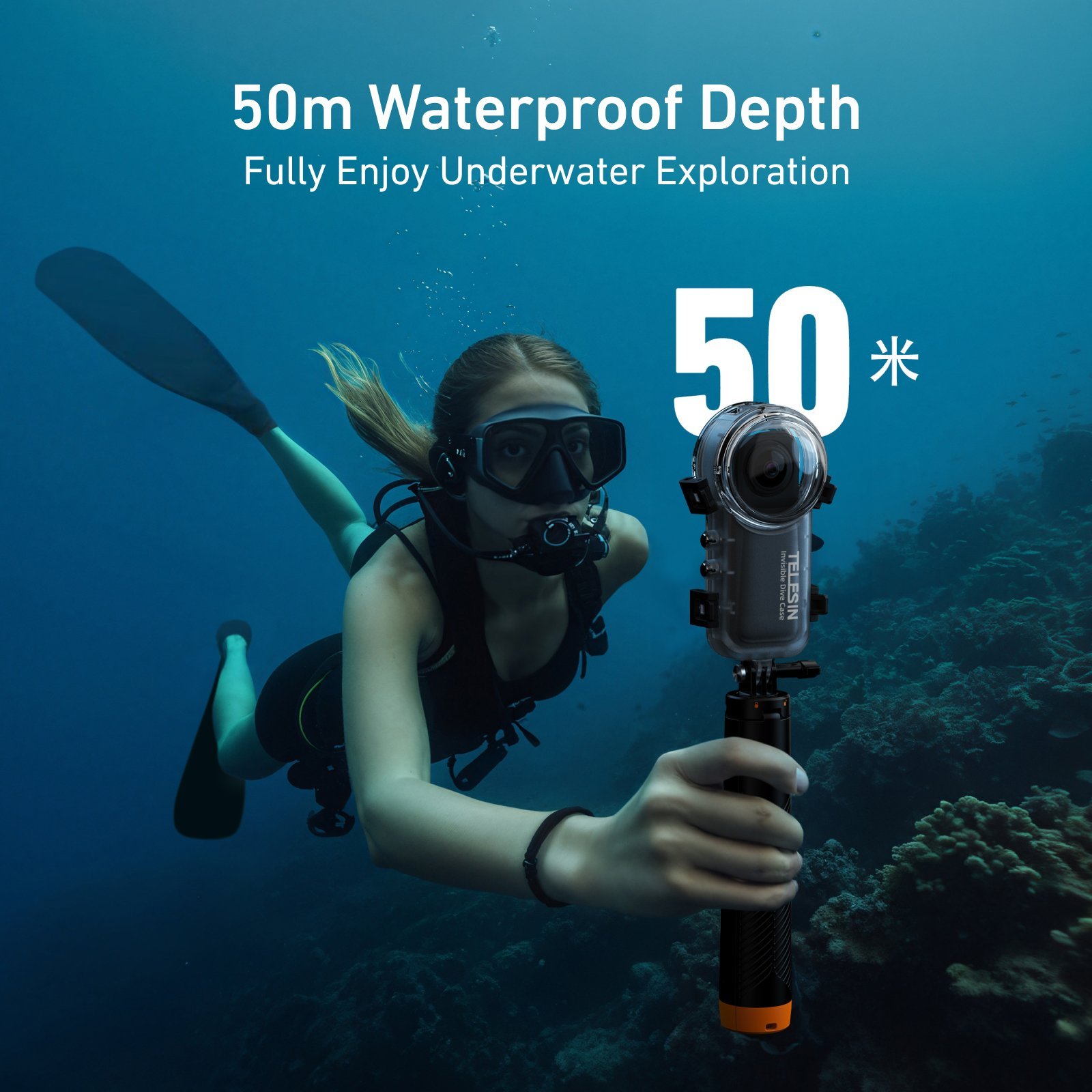 insta360 x4 su altı koruma kabı