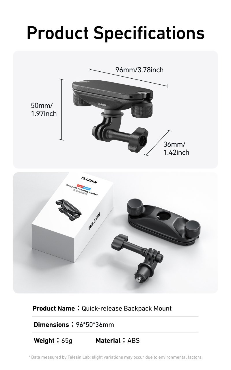 osmo action 6 için sırt çantası montaj kiti