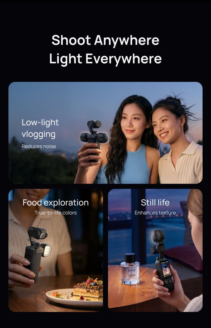 telesin Osmo Pocket 4 için Dolgu Işığı