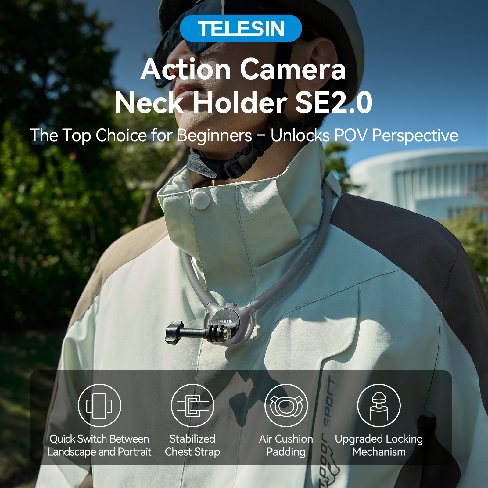 TELESIN Neck Holder SE 2.0 ve Magnetic Bracket