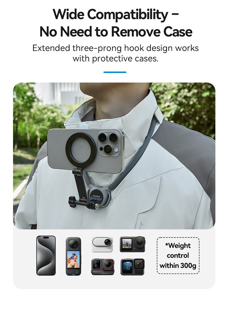 TELESIN Neck Holder SE 2.0 ve Magnetic Bracket