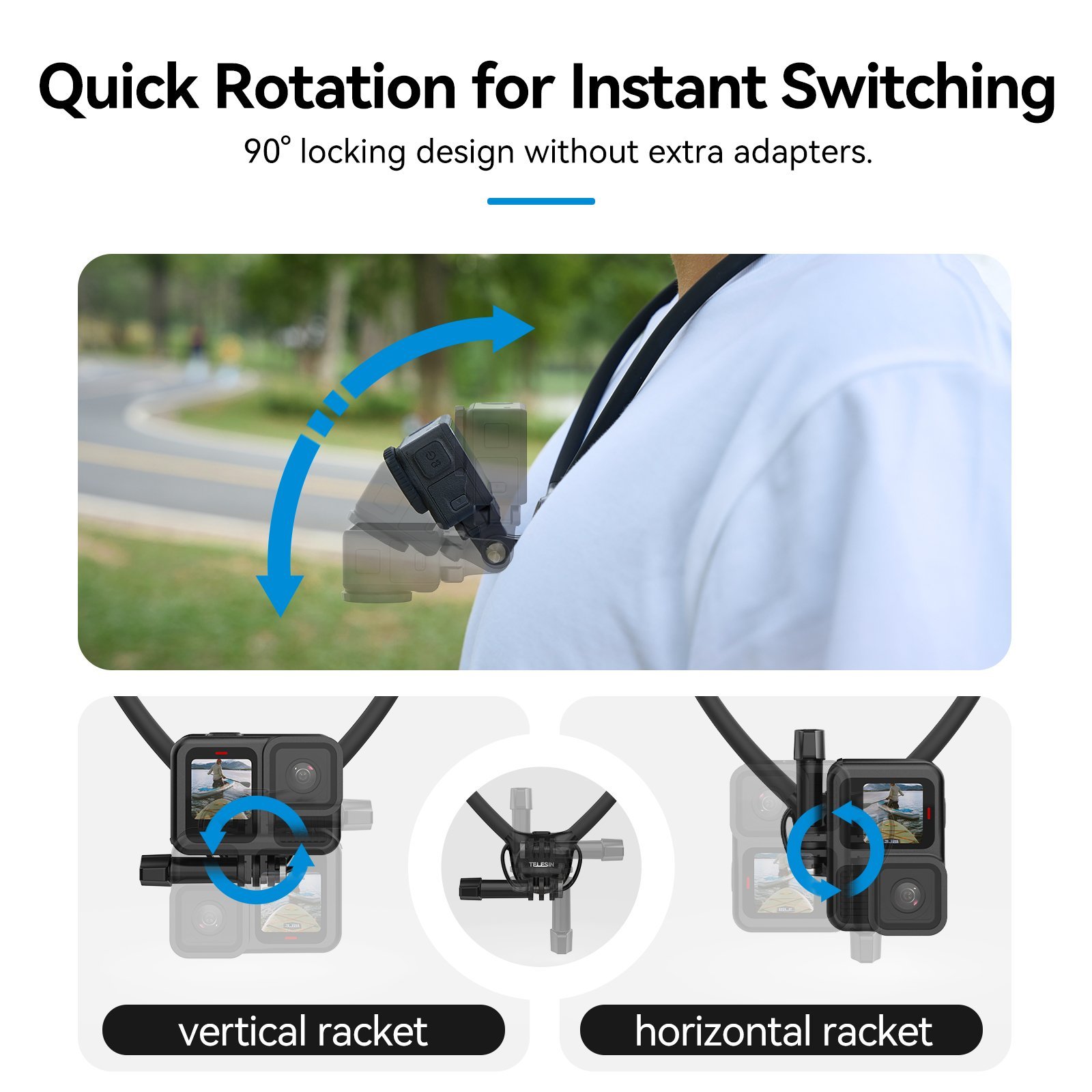 TELESIN Neck Holder SE 2.0 ve Magnetic Bracket