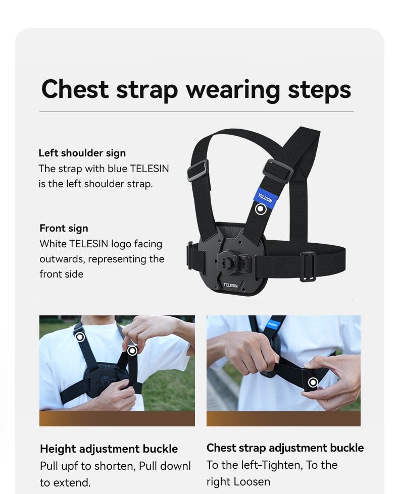 TELESIN Quick-release Vest Chest Strap