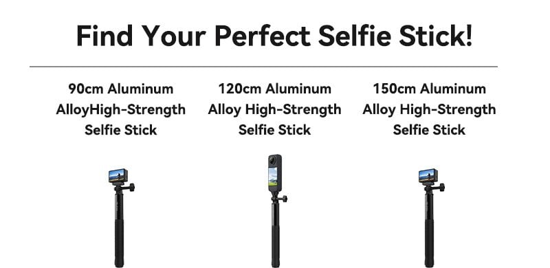 TELESIN Selfie Stick (Aluminium Alloy)