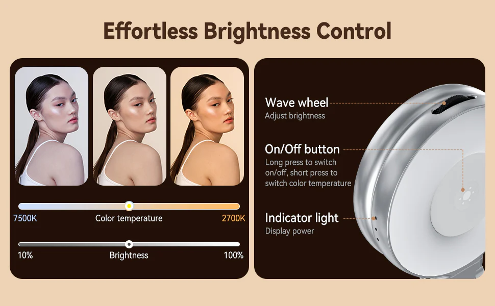 Telesin C03 Magnetic Selfie Ring Light (4)