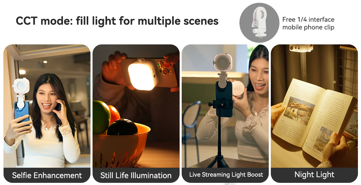 Telesin Magnetic Selfie Ice Cube Light