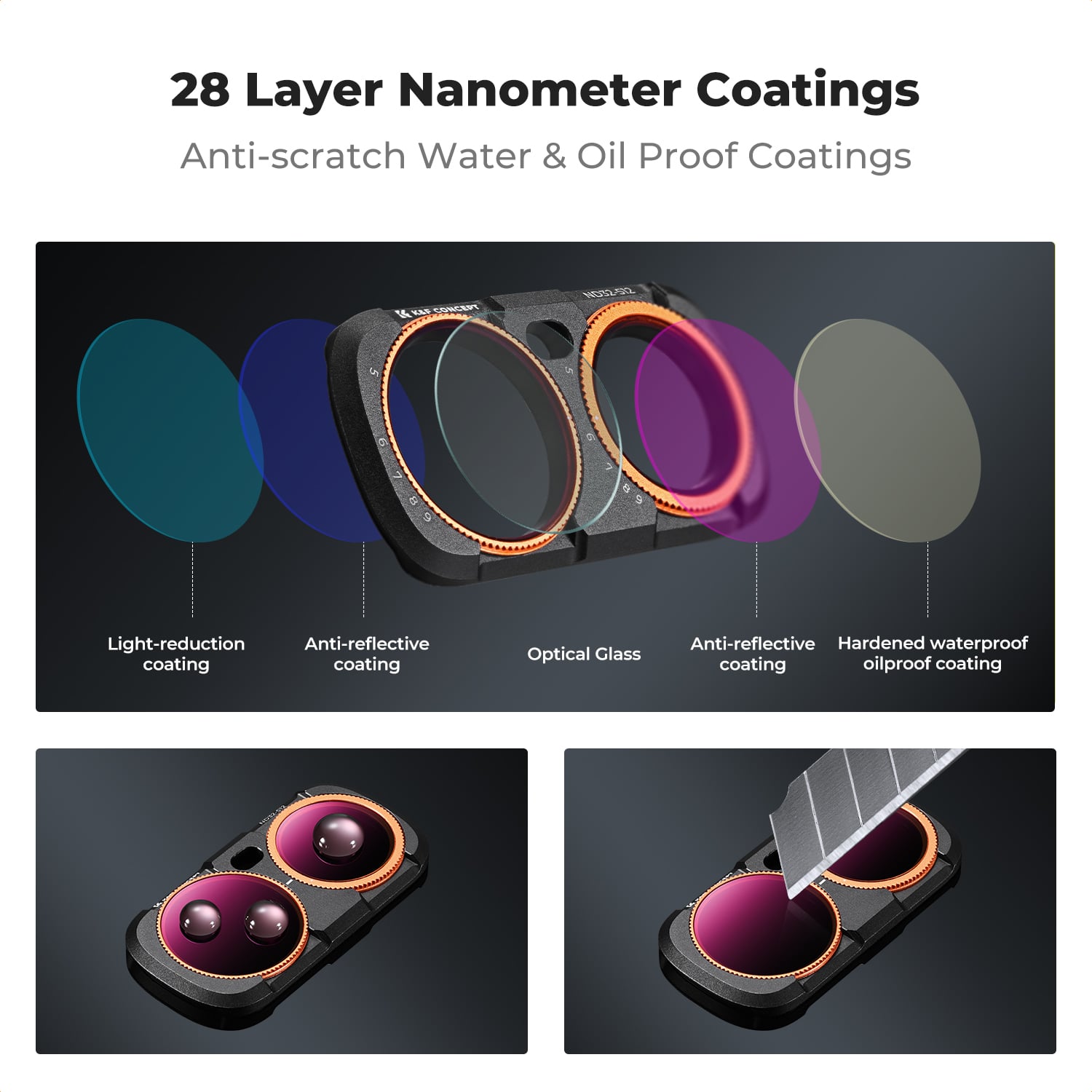 K&F Concept Luna Ultra VND filtre 28 katman nano kaplama