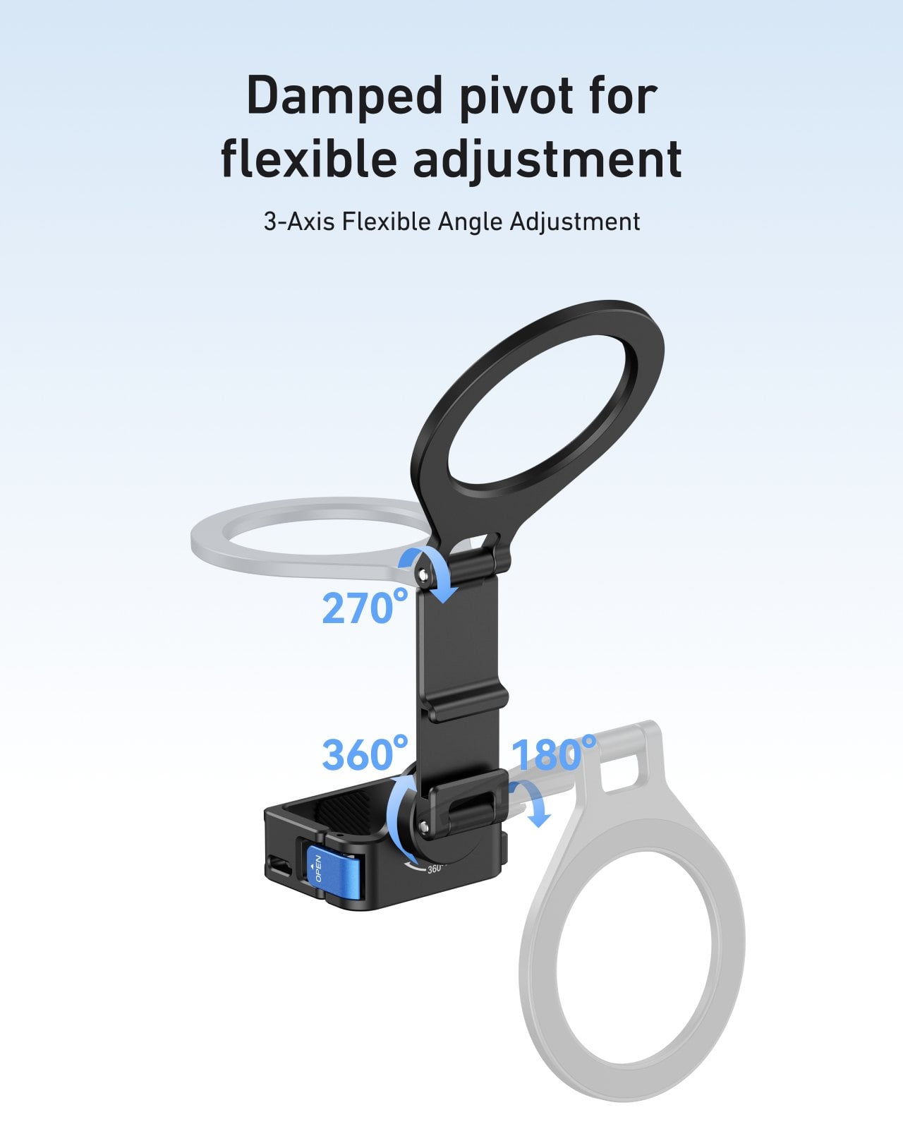 Sönümlemeli 3 eksen açı ayarı 360° 270° 180°
