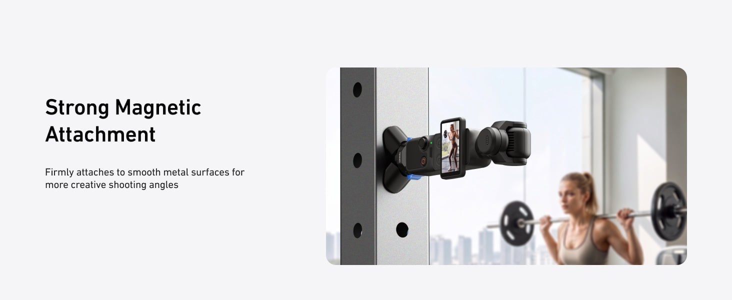Telesin Osmo Pocket manyetik tripod metal yüzeye tutunma