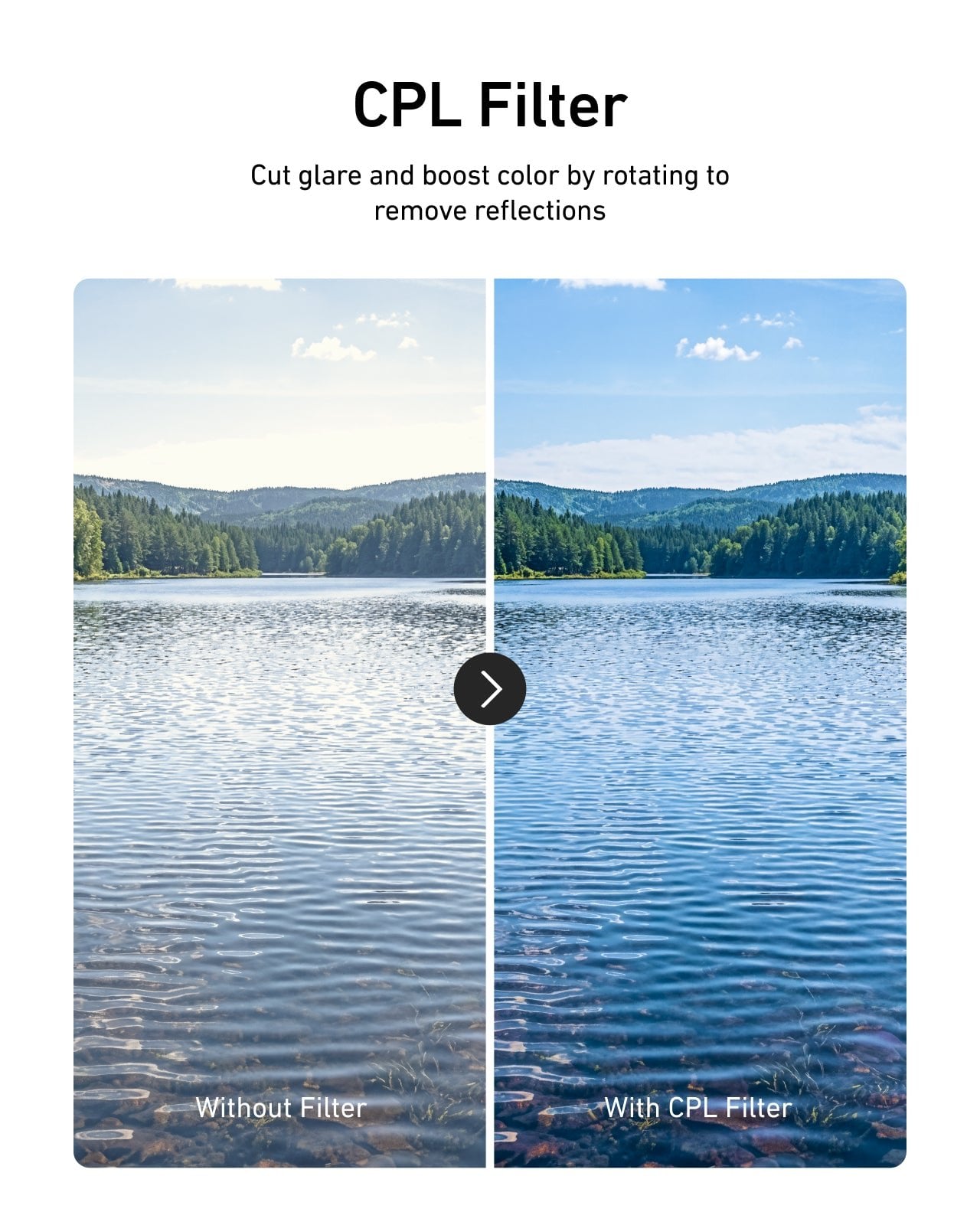 Luna Ultra CPL polarize filtre yansıma giderme