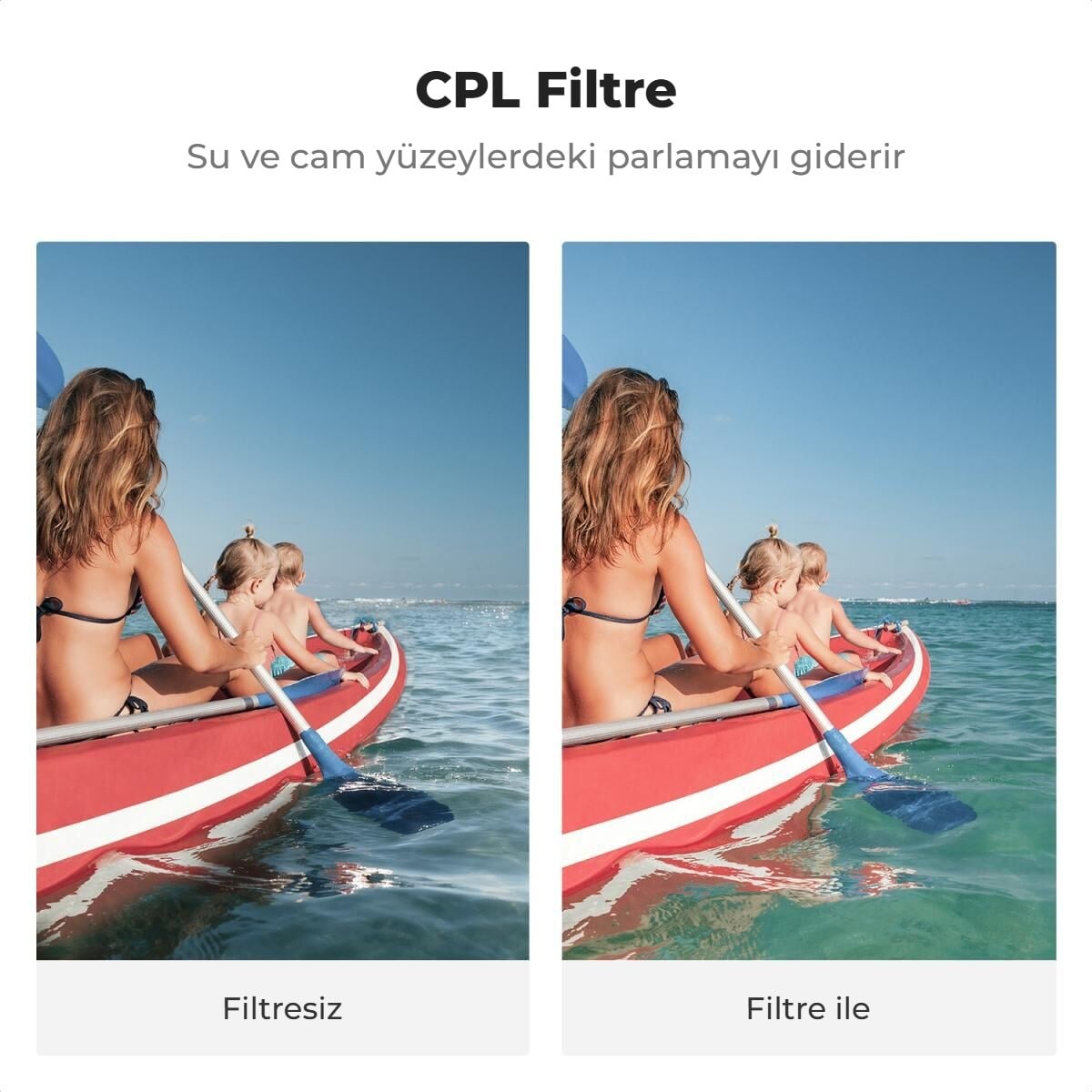 CPL filtre ile kano ve deniz çekimi