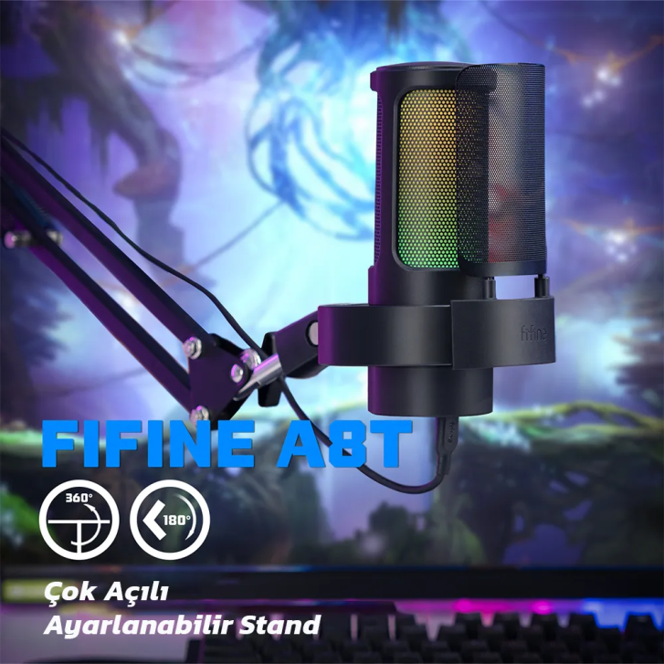 Fifine Ampligame A8T USB Yayıncı Mikrofonu