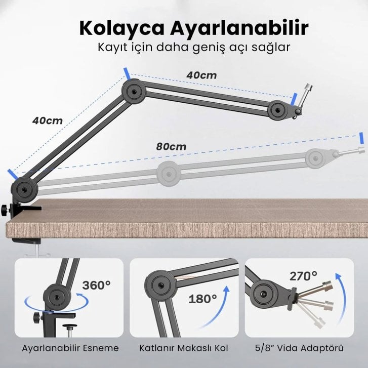 Fifine BM63 Masaüstü Mikrofon Standı (2)
