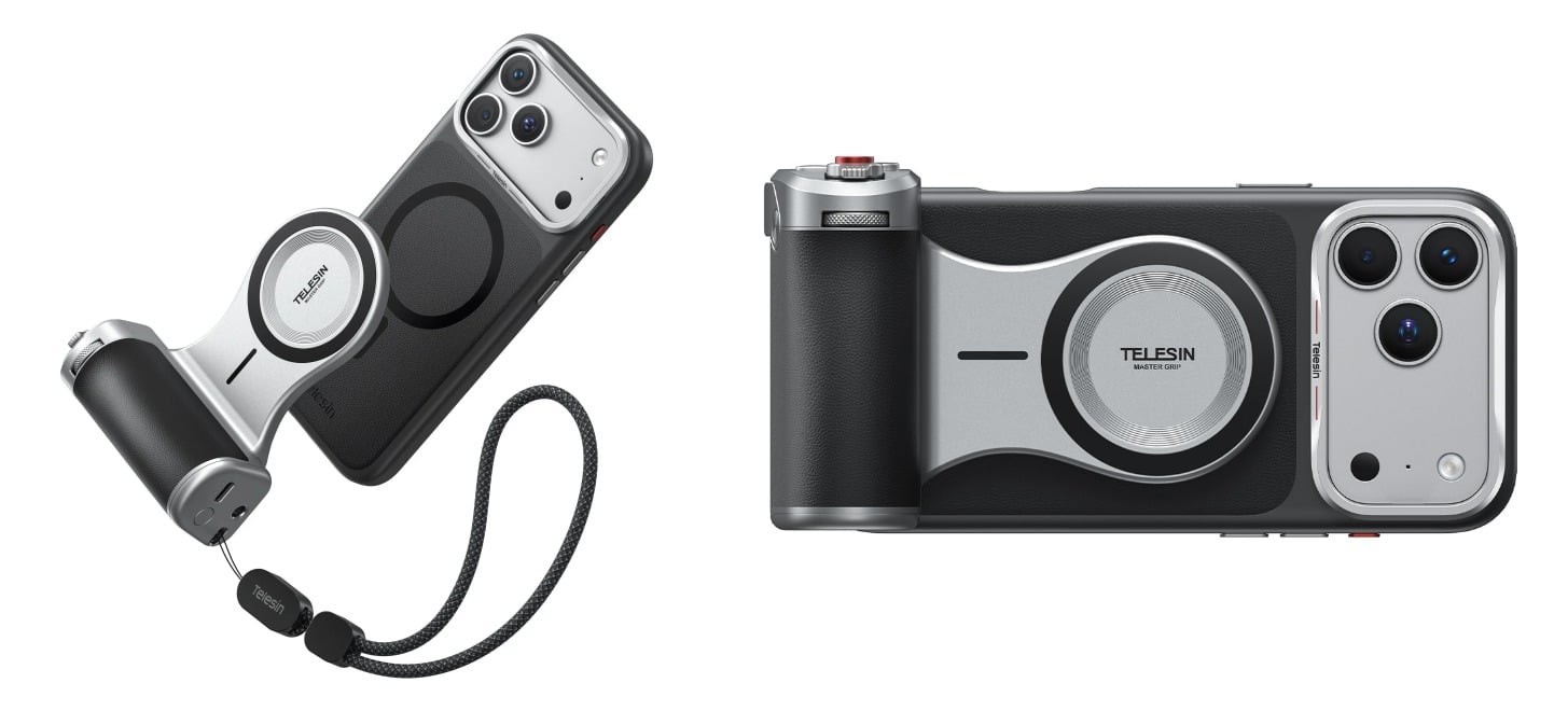 Telesin Master Grip Classic kit, iPhone 18 Pro Max kılıfı ve tutma sapı