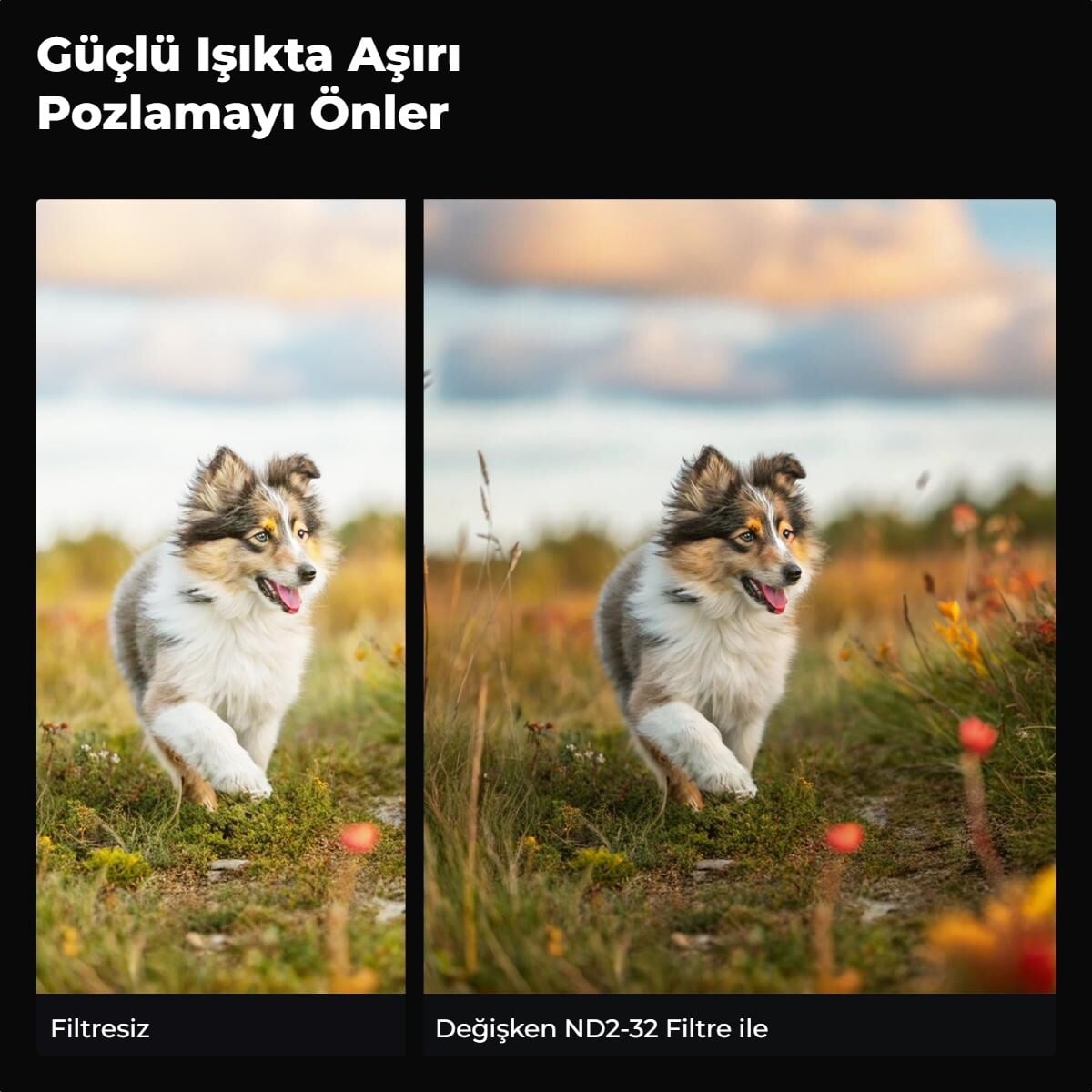 Güçlü güneşte ND filtre ile aşırı pozlamayı önleme