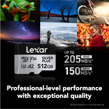 Lexar Micro SDXC 512GB Professional Silver Plus