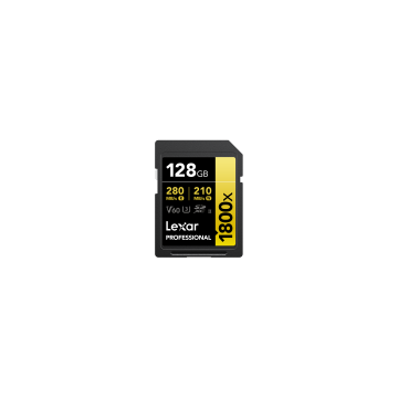 Lexar Professional 128GB V60 1800x SDXC UHS-II