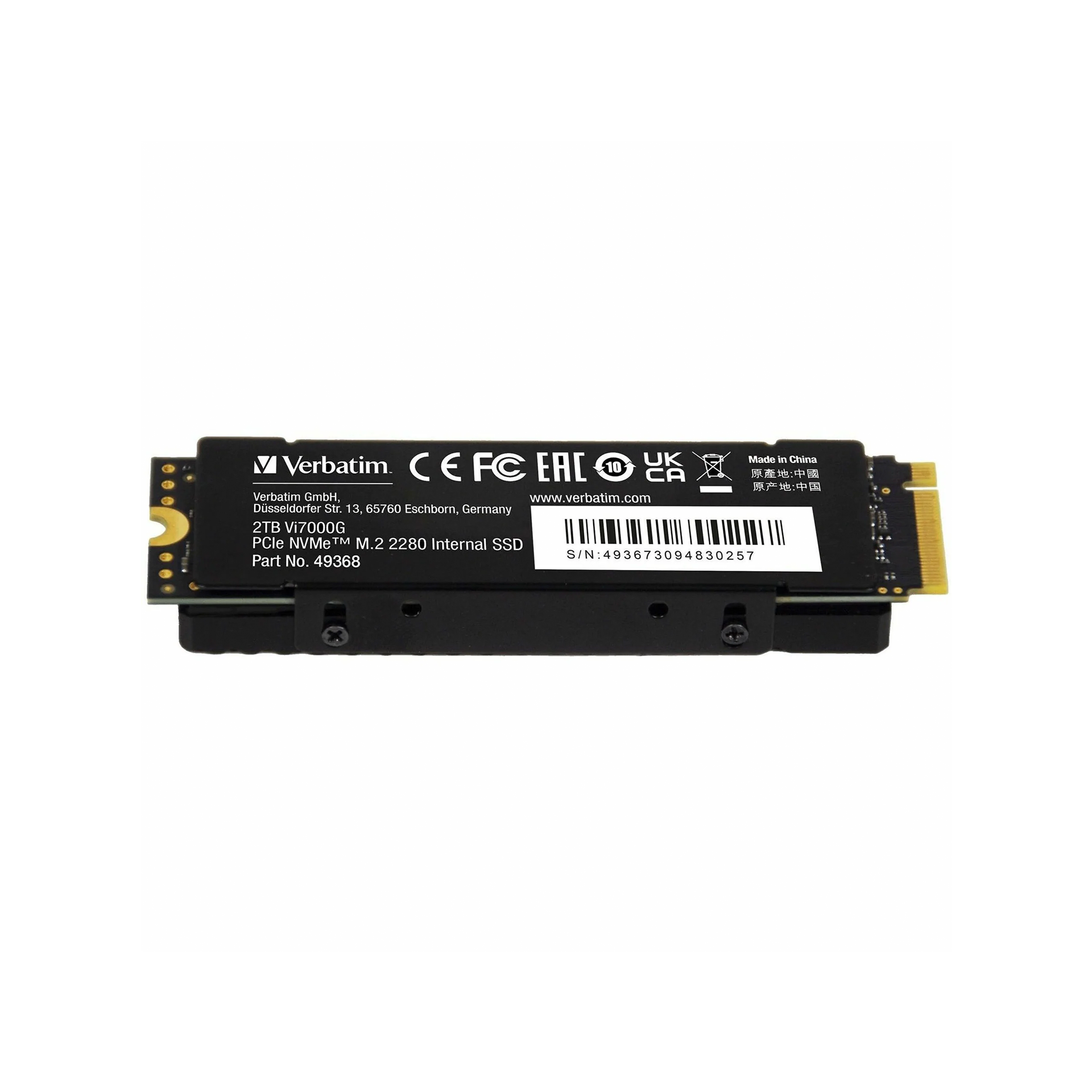Verbatim 2 TB Vi7000G PCIe NVMe M.2 SSD (Soğutuculu)
