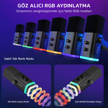 Fifine  Ampligame AM8T USB Mikrofon Seti