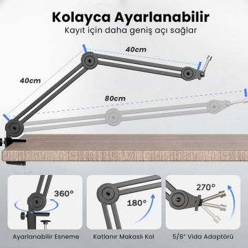 Fifine BM63 Masaüstü Mikrofon Standı