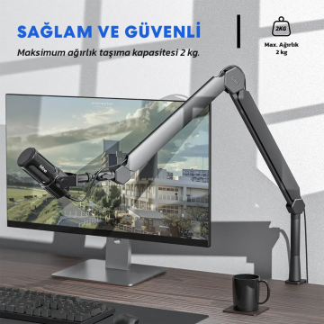 Fifine BM66 Profesyonel Masaüstü Mikrofon Standı