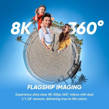 Insta360 X5 + Motosiklet Paketi + 512GB