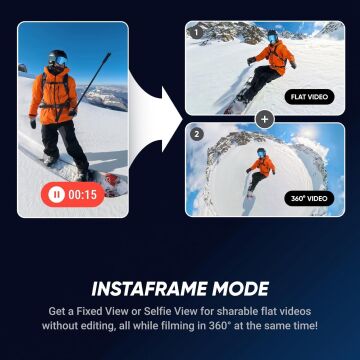 Insta360 X5 + Motosiklet Paketi + 512GB