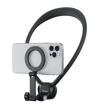 TELESIN 2in1 Magnetic Neck Mount Siyah (P2-HNB-02)