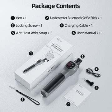 GoPro HERO13 Su Altı Remote Controller Selfie Stick