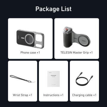 TELESIN Master Grip for iPhone 17 Pro & Pro Max iPhone 17 Pro Max Standard Combo