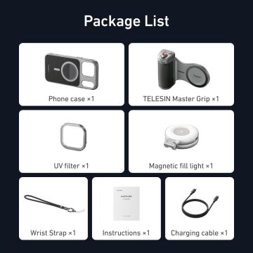 TELESIN Master Grip for iPhone 17 Pro Max Creator Combo