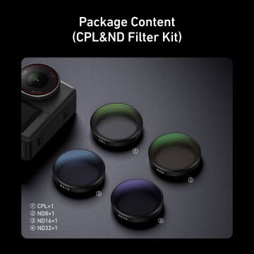 Osmo Action 6 ND Filtre Seti (CPL+ND8/16/32)