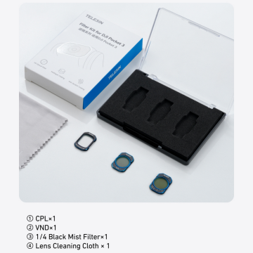 Osmo Pocket 3 Filtre Seti (VND + CPL + Black Mist)